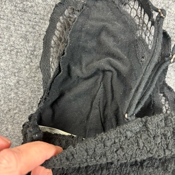 FREE PEOPLE Womens One Adela Bralette Black Lace size: Small - Picture 4 of 9